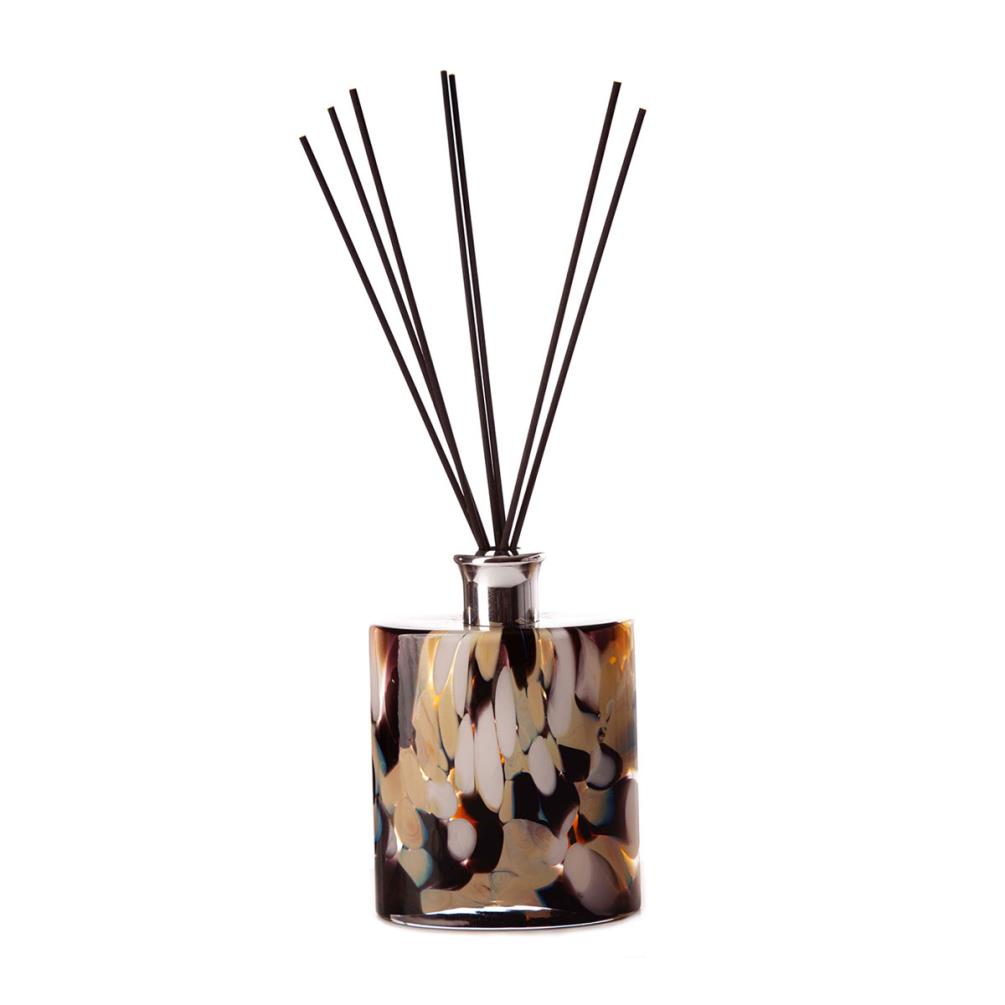 Amelia Art Glass Black, Beige & White Large Ellipse Reed Diffuser £19.34